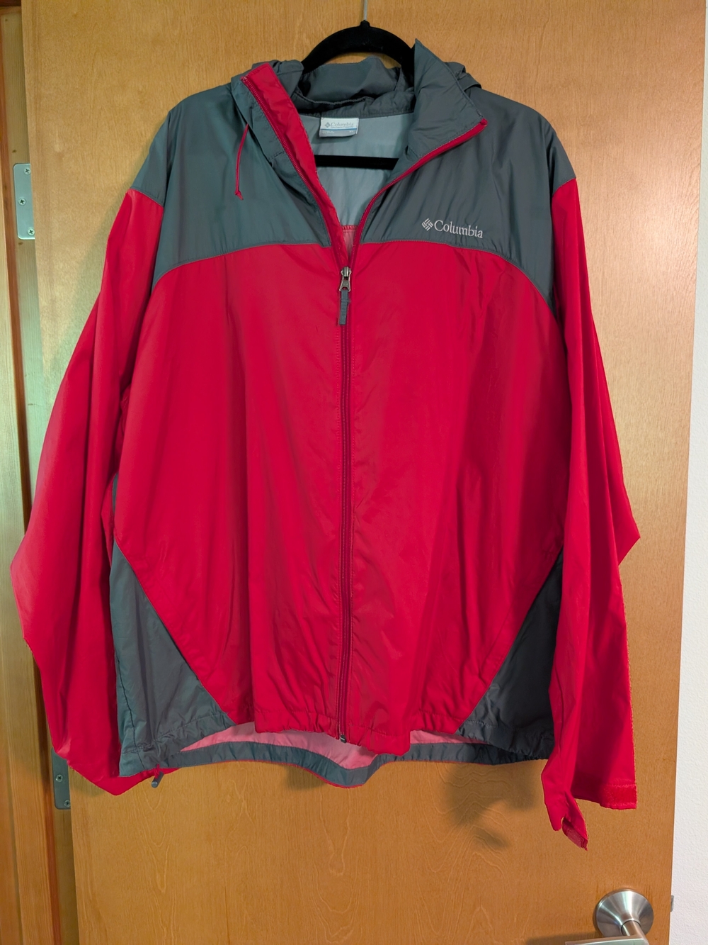 Columbia Men's Red & Gray Lightweight Hooded Jacket